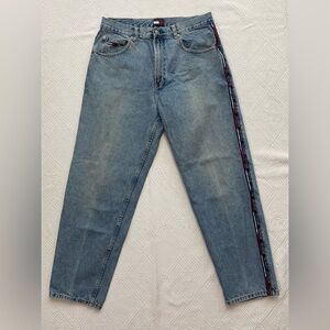 Y2K Tommy Hilfiger jeans stripes up sides
